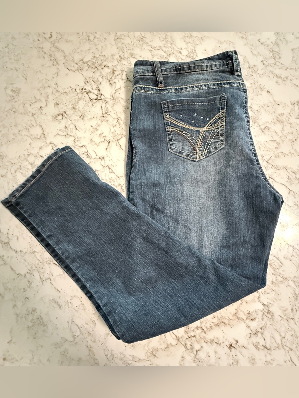 WallFlower Luscious Curvy Mid-Rise Embellished Bootcut Jeans - Size 18